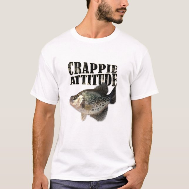 Camiseta Pesca de actitud de Crappie (Anverso)