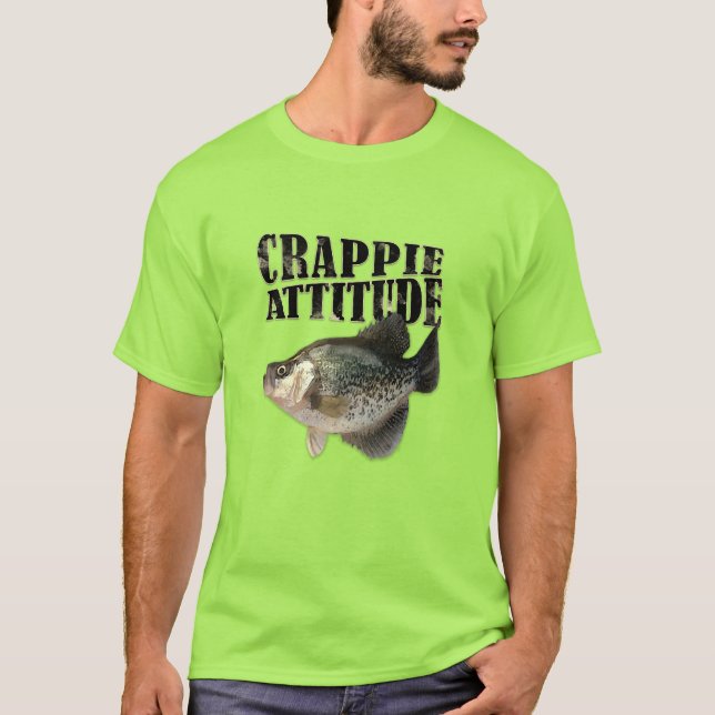 Camiseta Pesca de actitud de Crappie (Anverso)