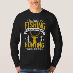 Camiseta Pesca De Agua Salada Y Caza Diseño Caza