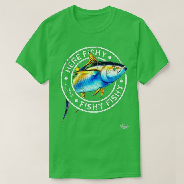 Camiseta Pesca de atún de aleta amarilla para hombres (Diseño del anverso)