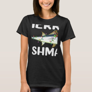 Camiseta Pesca de atún Xmas alumbra a Gorra de renos pez at