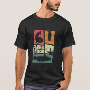 Camiseta Pesca de bagre de cabeza plana Cazador de bagre Pe