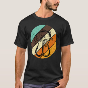 Camiseta Pesca de Bass Retro Vintage Fish Forest Fishhook F