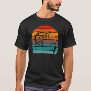 Camiseta Pesca de Bass Retro Vintage Sunset Anglage Fisherm