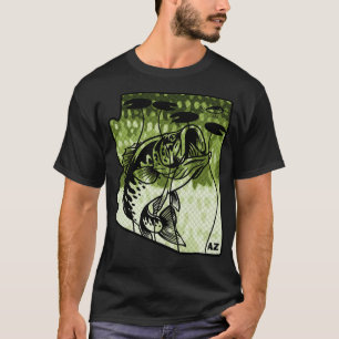 Camiseta Pesca de Big Bass Arizona Estado Largemouth Bass F
