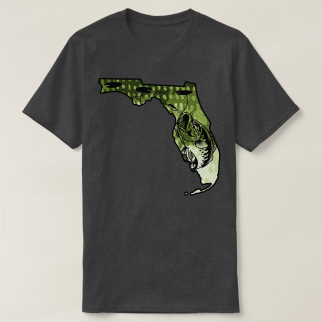 Camiseta Pesca de Big Bass Estado de Florida Largemouth Bas (Diseño del anverso)