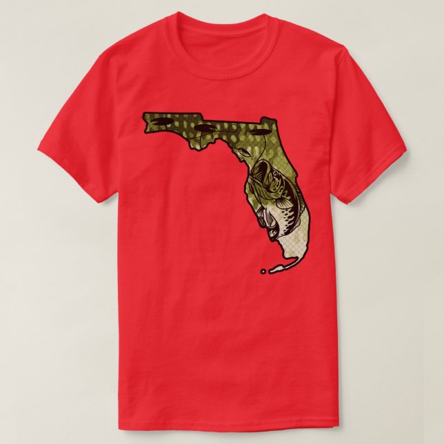 Camiseta Pesca de Big Bass Estado de Florida Largemouth Bas (Diseño del anverso)