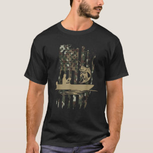 Camiseta Pesca de camuflaje Bandera estadounidense Pesca co