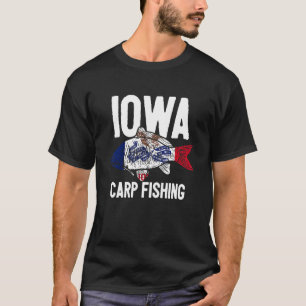 Camiseta Pesca de carpas en Iowa Pescador de carpas america
