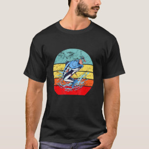 Camiseta Pesca de carpas Retro Vintage Atardecer Pez Mejor
