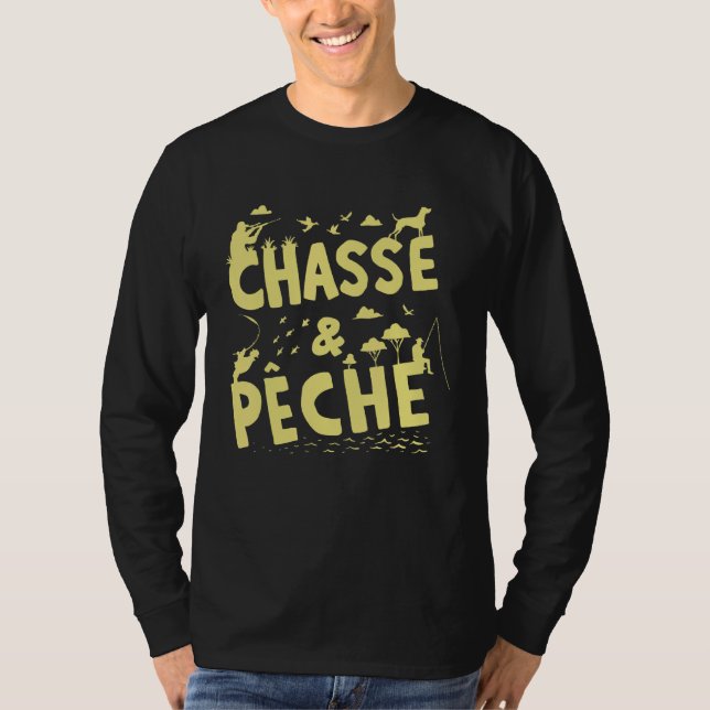 Camiseta Pesca De Caza De Chasse Y Peche (Anverso)