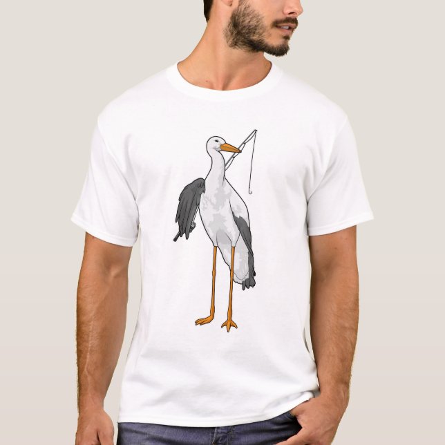 Camiseta Pesca de cigüeñas (Anverso)