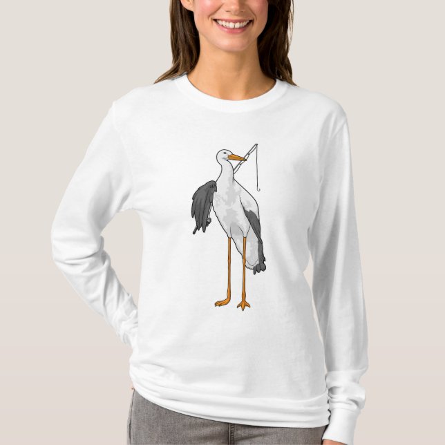 Camiseta Pesca de cigüeñas (Anverso)