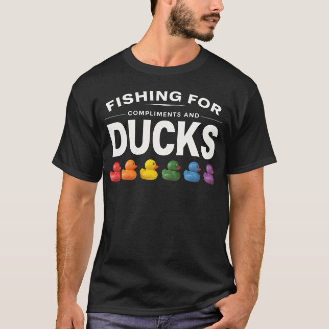 Camiseta Pesca de complementos y patos (Anverso)