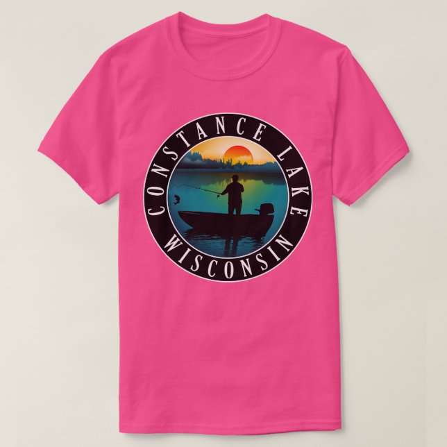 Camiseta Pesca de Constance Lake Wisconsin (Diseño del anverso)