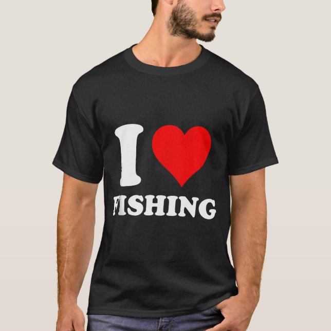 Camiseta Pesca de corazón me encanta pescar (Anverso)