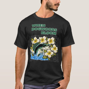 Camiseta Pesca de Crappie en Primavera Flor de Cornejo