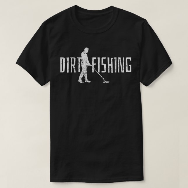 Camiseta Pesca de detección de detectores metalizado  (Diseño del anverso)