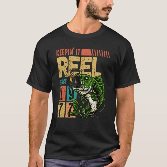 Camiseta Pesca de época impresionante desde el cumpleaños d (Anverso)