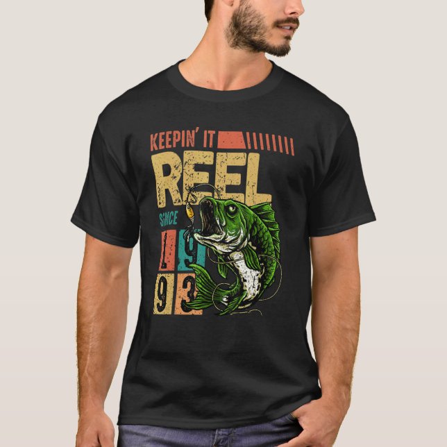 Camiseta Pesca de época impresionante desde el cumpleaños d (Anverso)