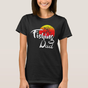 Camiseta Pesca de época papá Retro Sunset Fisherman