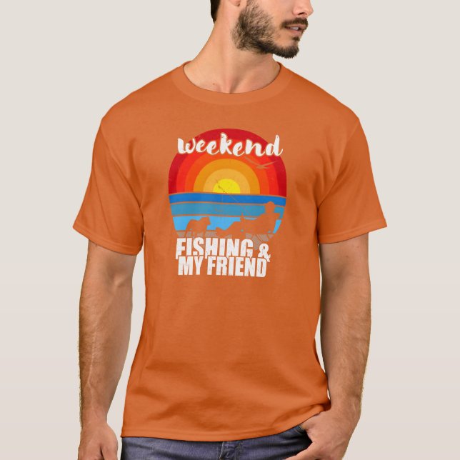 Camiseta Pesca de fin de semana y familia de mis amigos (Anverso)