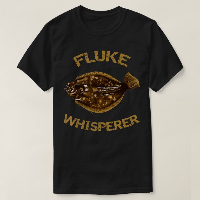 Camiseta Pesca de Flounder de verano de Fluke Whisper (Diseño del anverso)