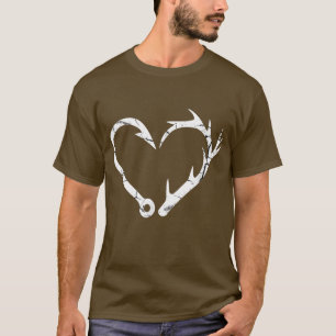 Camiseta Pesca de gancho Antler Pesca de Corazón Caza de Gr