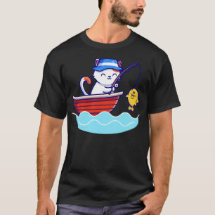 Camiseta Pesca De Gato En El Mar En Barco