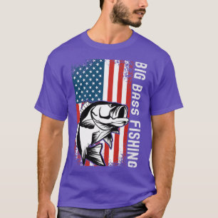 Camiseta Pesca de grandes vasosPescador de peces de bajo pa