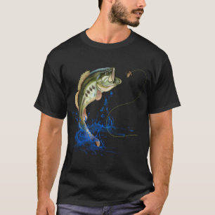 Camiseta Pesca de grano Pescado de largemouth