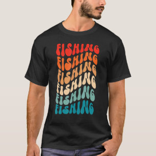 Camiseta Pesca de Groovy para mujeres Chicas retro hippie d
