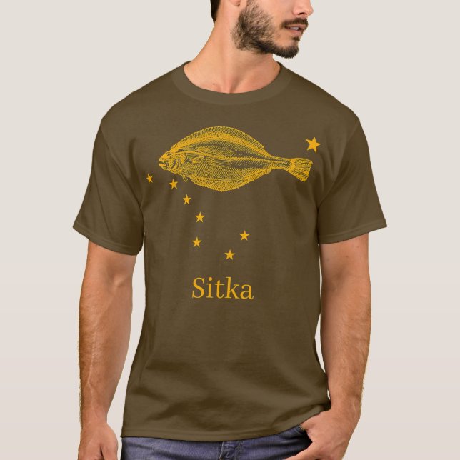 Camiseta Pesca de halcones de la bandera del estado de Alas (Anverso)