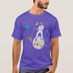 Camiseta Pesca de hamburguesas, astronautas pescadores Chee