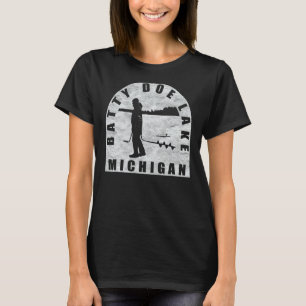 Camiseta Pesca de hielo en el lago Batty Doe Michigan