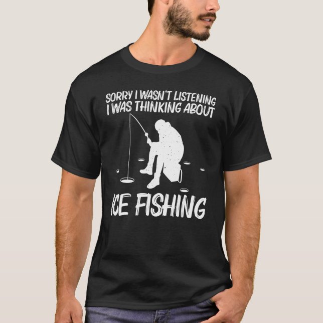 Camiseta Pesca De Hielo Para Hombres Mujeres Pescador De Ag (Anverso)