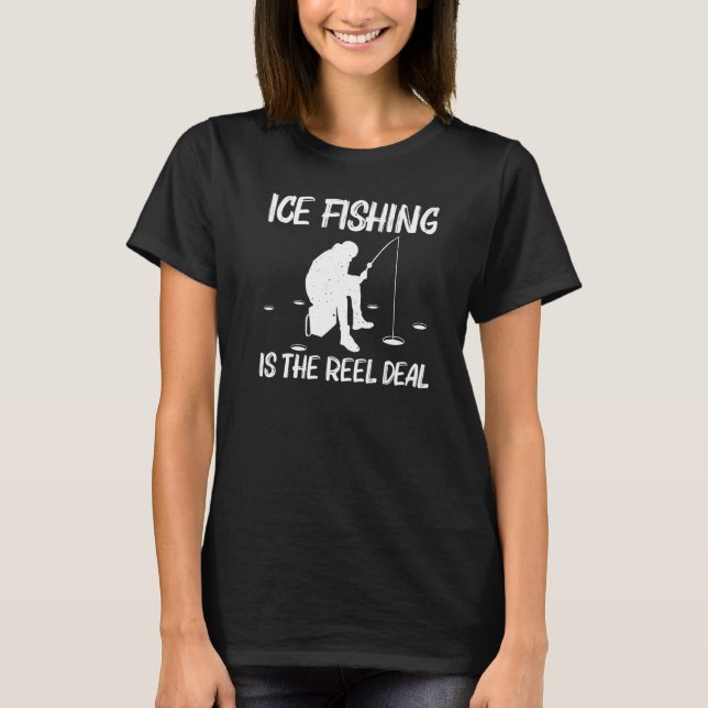 Camiseta Pesca De Hielo Para Hombres Mujeres Pescador De Ag (Anverso)