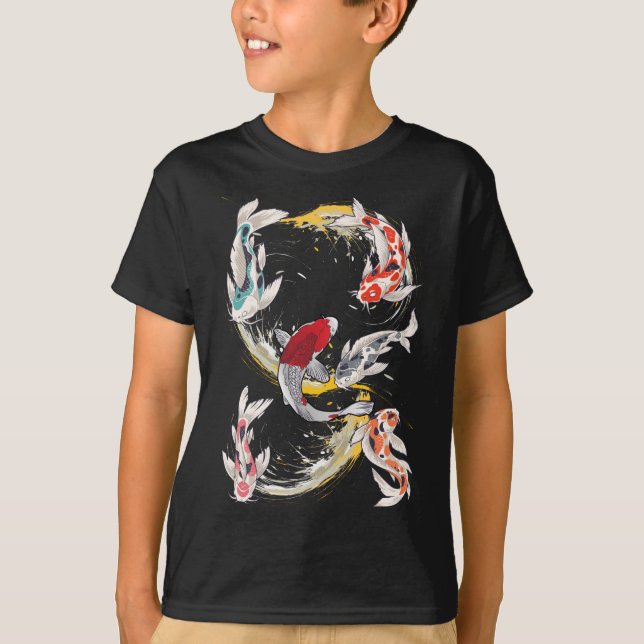 Camiseta Pesca de Koi en Acuicultura Japonesa (Anverso)