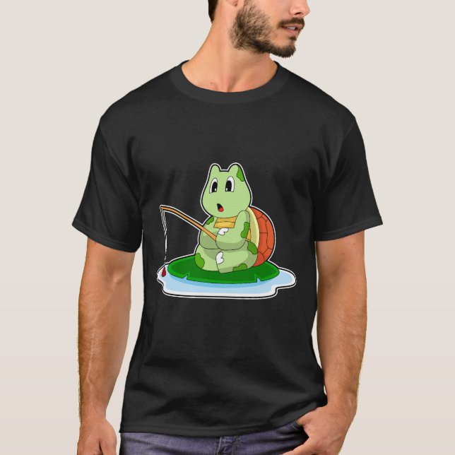 Camiseta Pesca de la barra de pesca de la tortuga (Anverso)