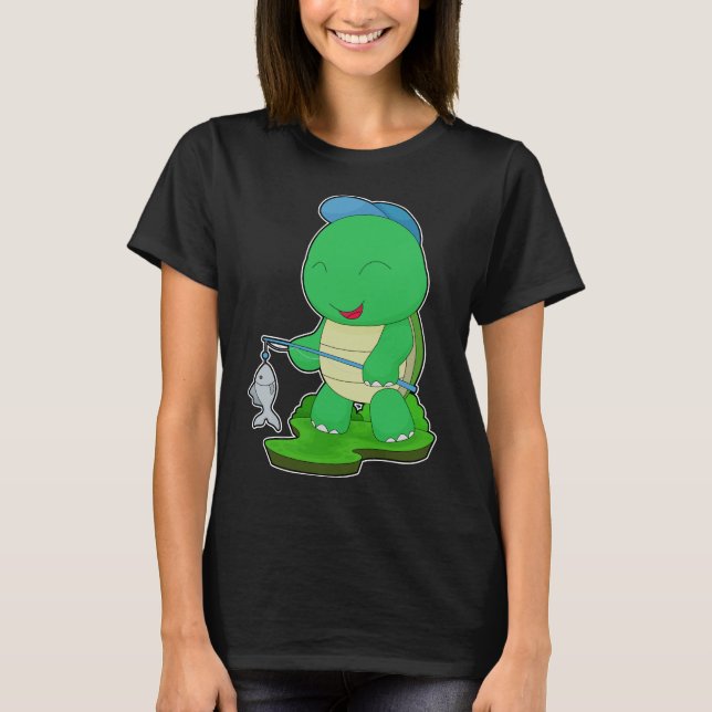 Camiseta Pesca de la barra de pesca de la tortuga (Anverso)