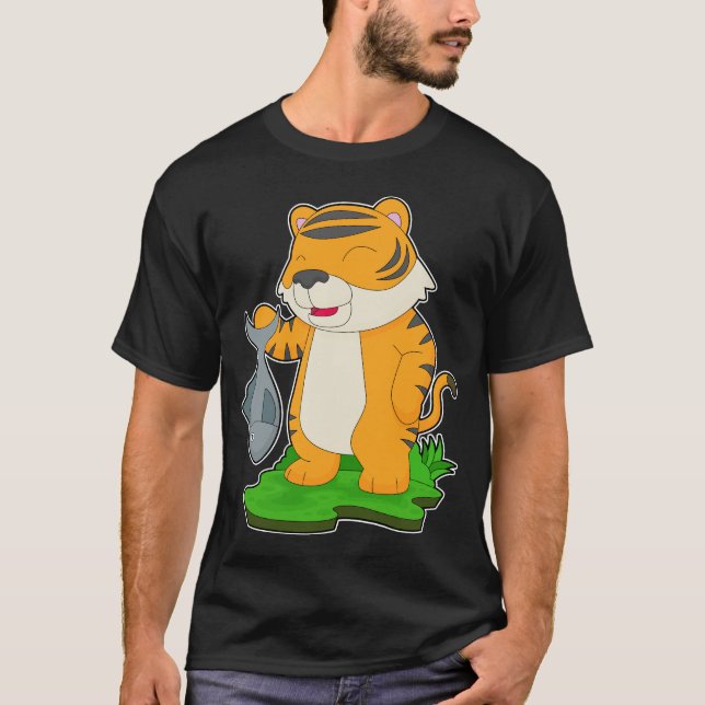 Camiseta Pesca de la barra de pescar Tiger Fisher (Anverso)