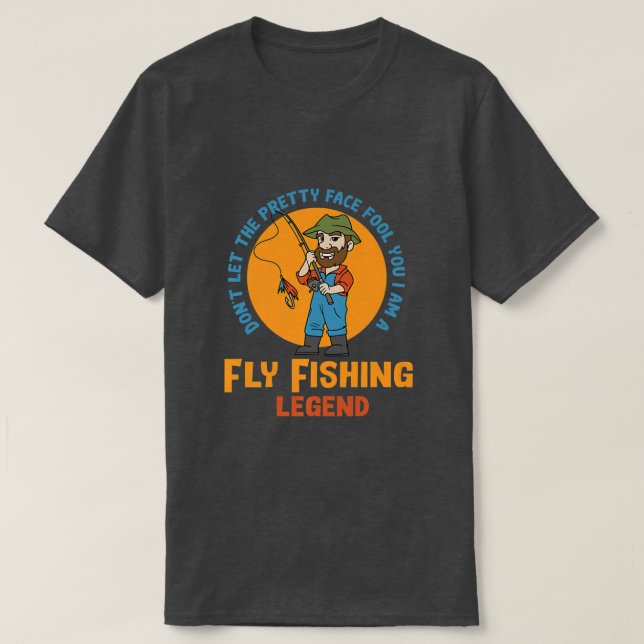 Camiseta Pesca de la leyenda de la pesca de mosca Pesca  (Diseño del anverso)