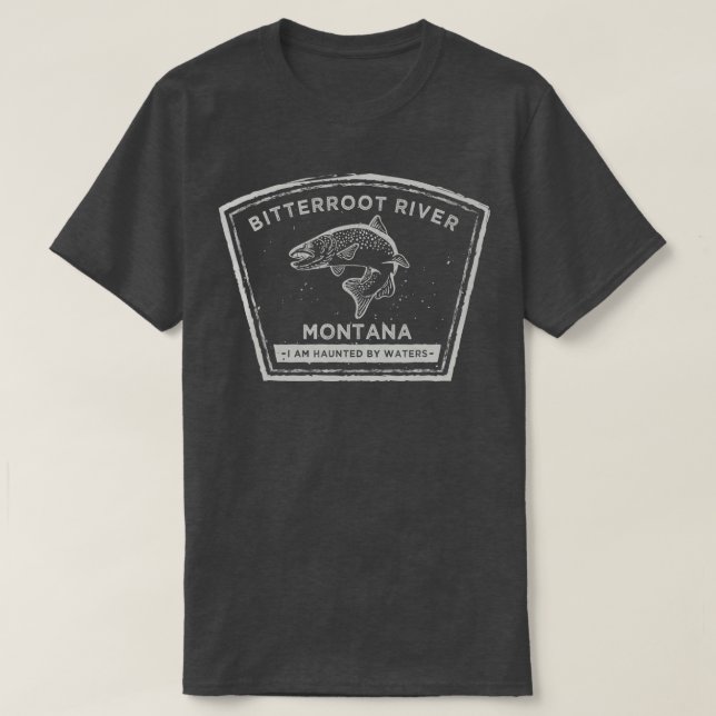 Camiseta Pesca de la mosca del río Montana (Diseño del anverso)