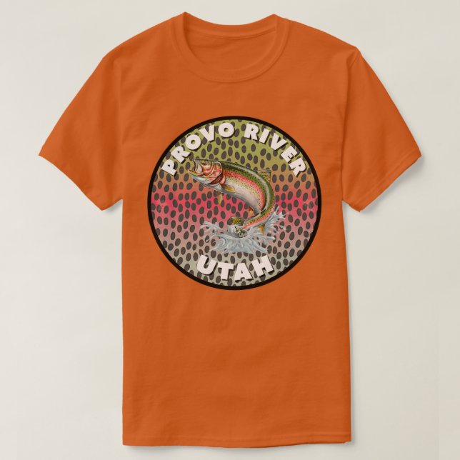 Camiseta Pesca de la mosca del río Provo Utah T (Diseño del anverso)