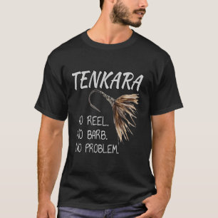 Camiseta Pesca de la mosca negra de Tenkara No hay problema