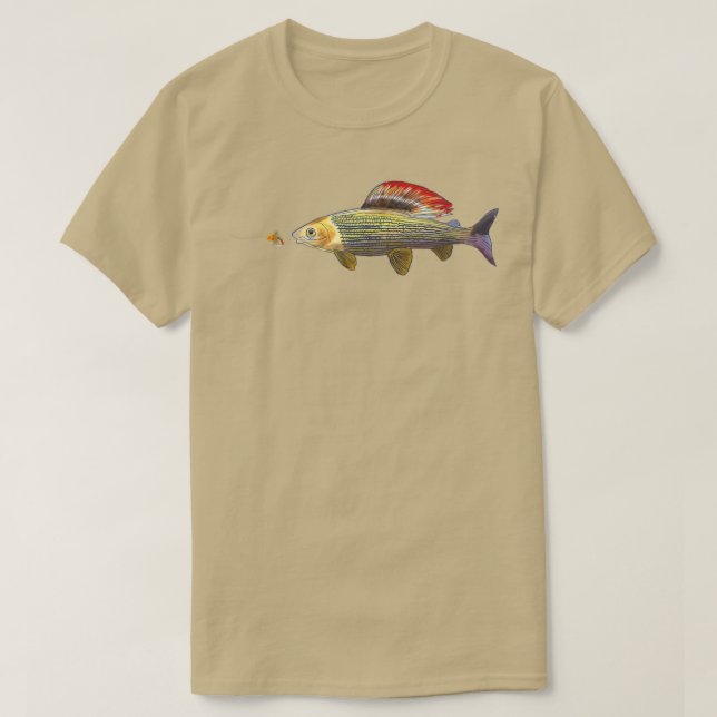 Camiseta Pesca de la mosca Pescado de Grasa Ninfas de Pesca (Diseño del anverso)
