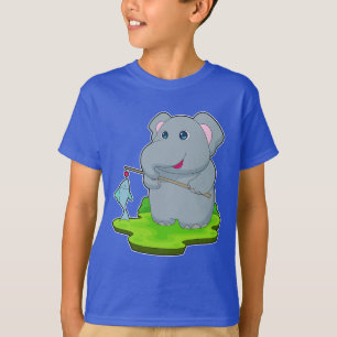Camiseta Pesca de la varilla de pesca del Elefante Fisher