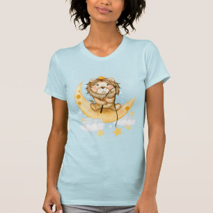 Camiseta Pesca de leones en la acuarela lunar