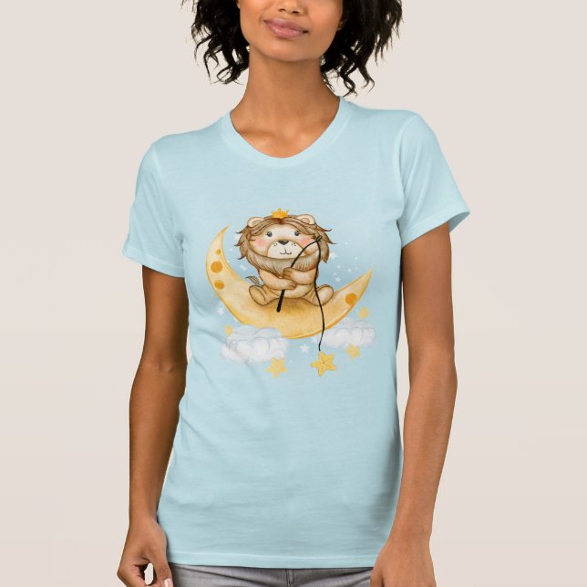 Camiseta Pesca de leones en la acuarela lunar (Anverso)