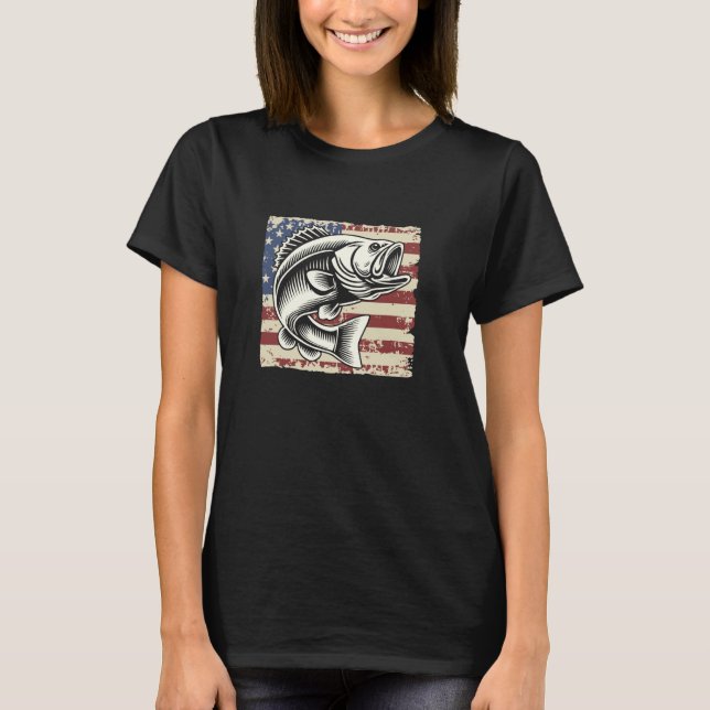 Camiseta Pesca de lubina de boca grande (Anverso)
